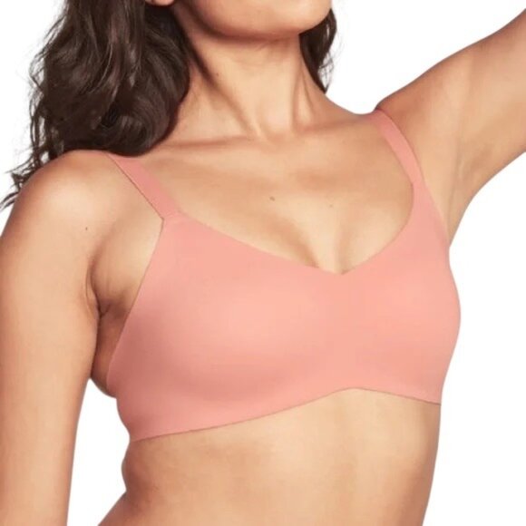 Knix Evolution Bra Pink Ginger/Sahara Size 7 NWT Minimalist Casual No Wire Cute - Picture 1 of 10
